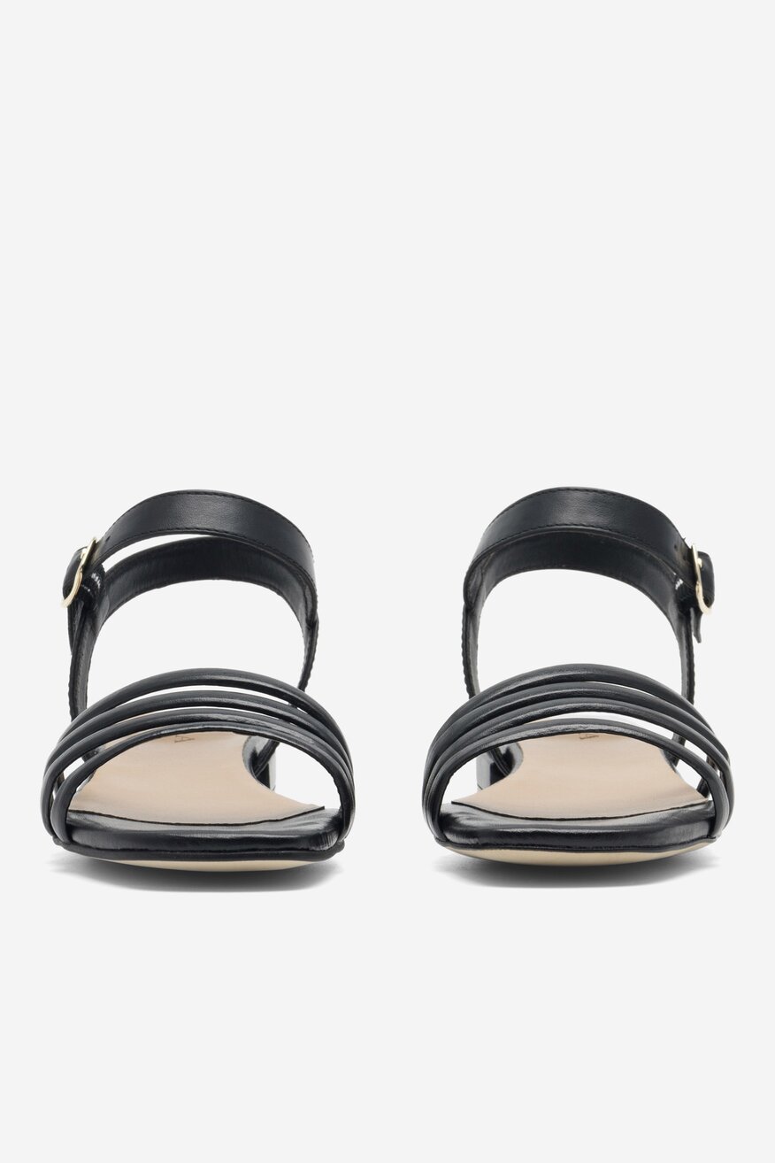 
                Badura - Skórzane sandały czarne - 5904862819464