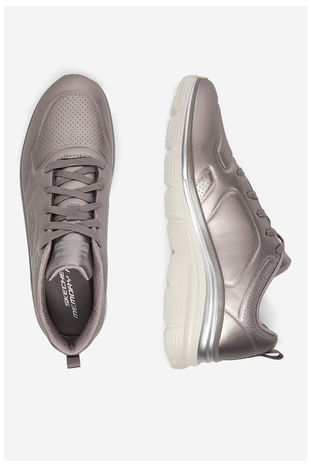 Încălțăminte sport Skechers FASHION FIT - GLOW UP 149749 PEW ARGINTIU