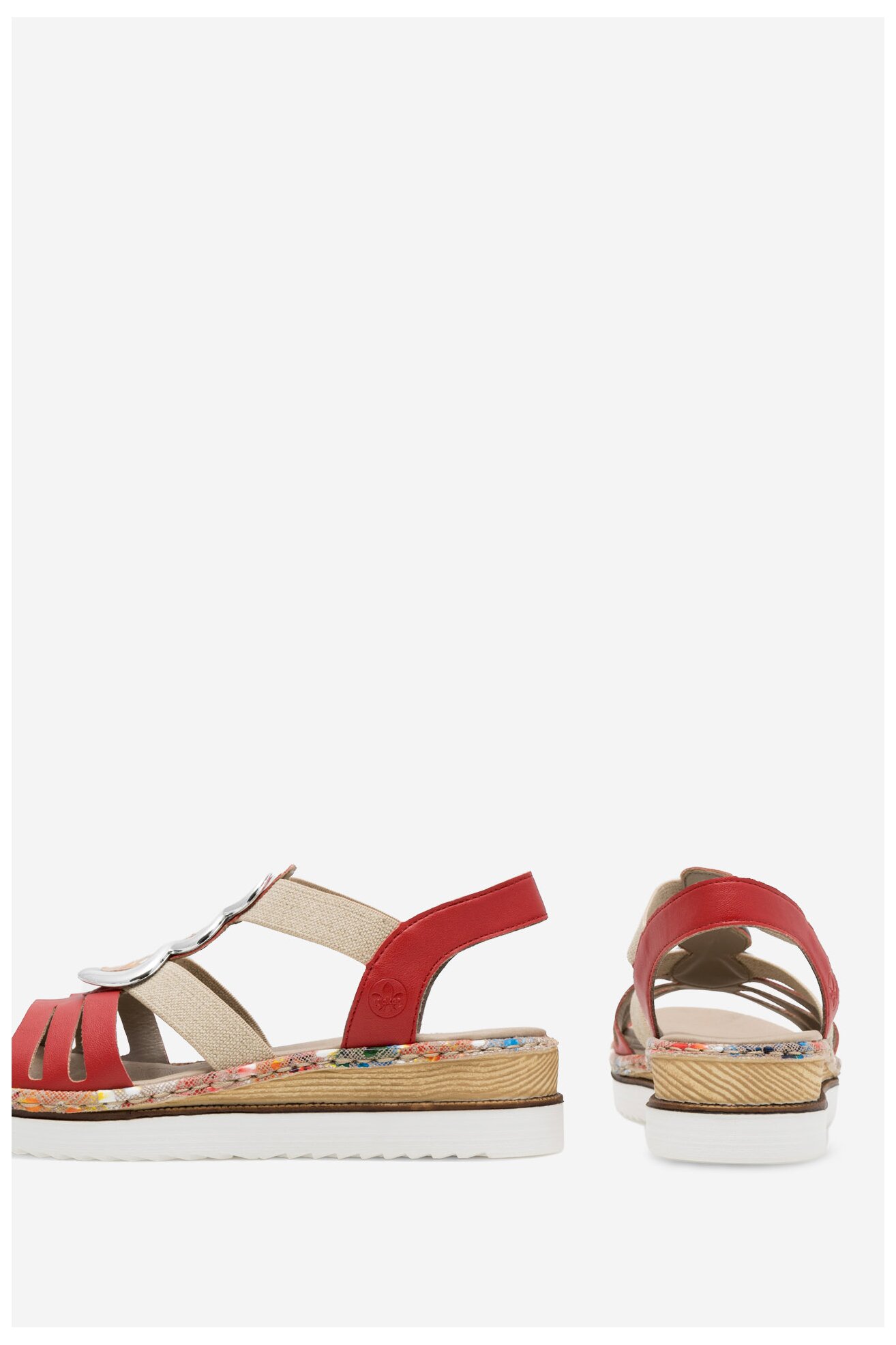 Sandały Rieker 679L4-33 Czerwony