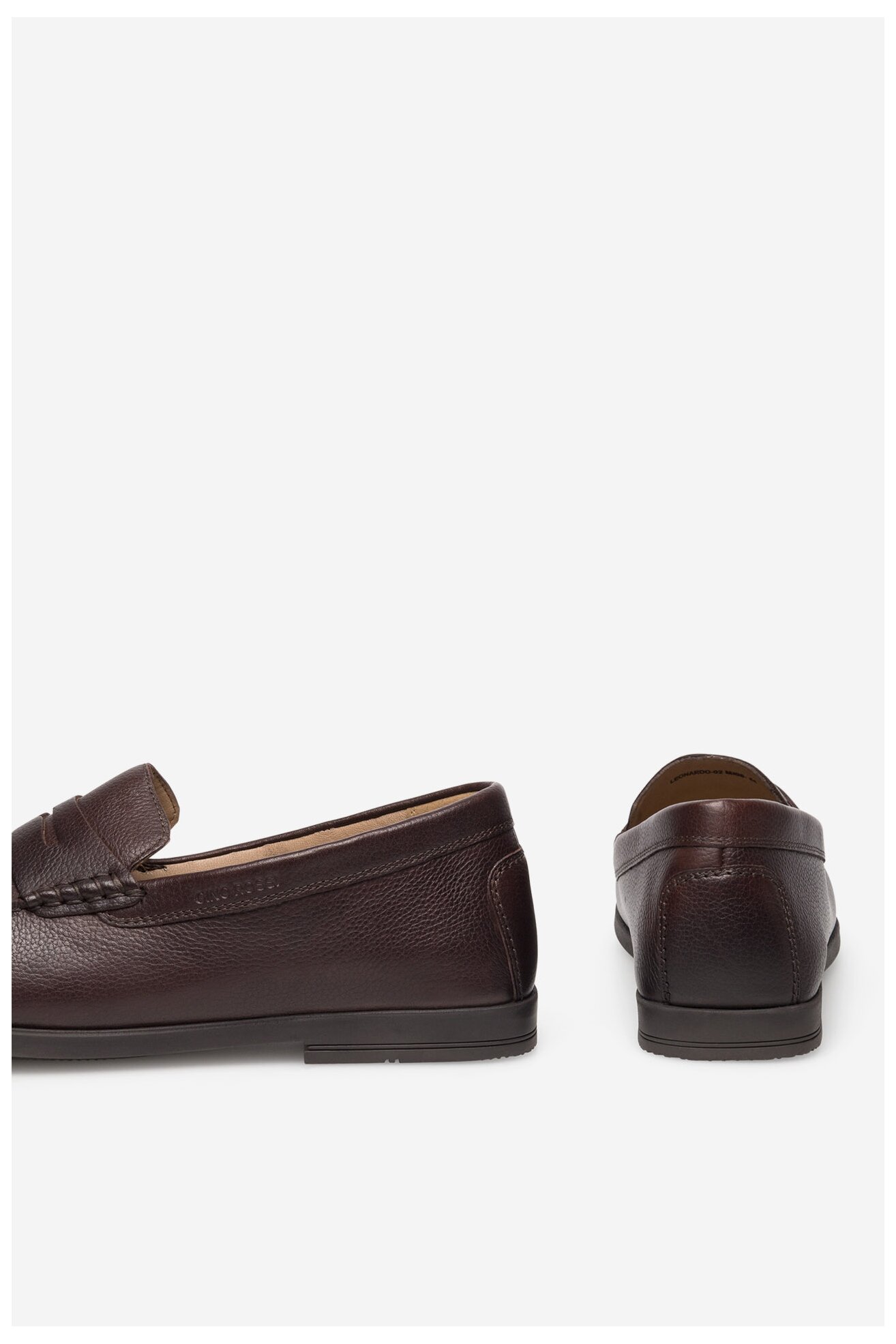 Mokasíny Gino Rossi LEONARDO-02 MI08 HNĚDÁ