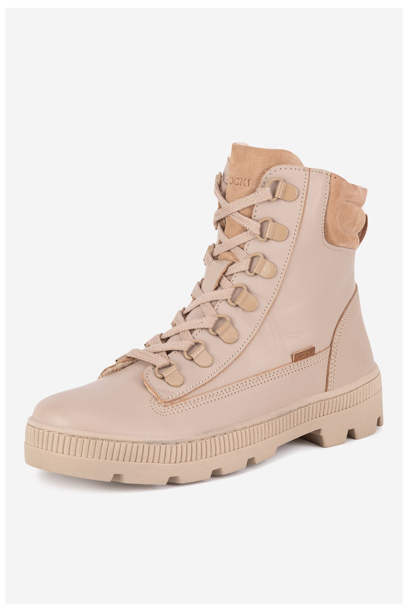 Šněrovací vyšší obuv Lasocki Young PUSZAN CI12-PUSZAN-10 BÉŽOVÁ