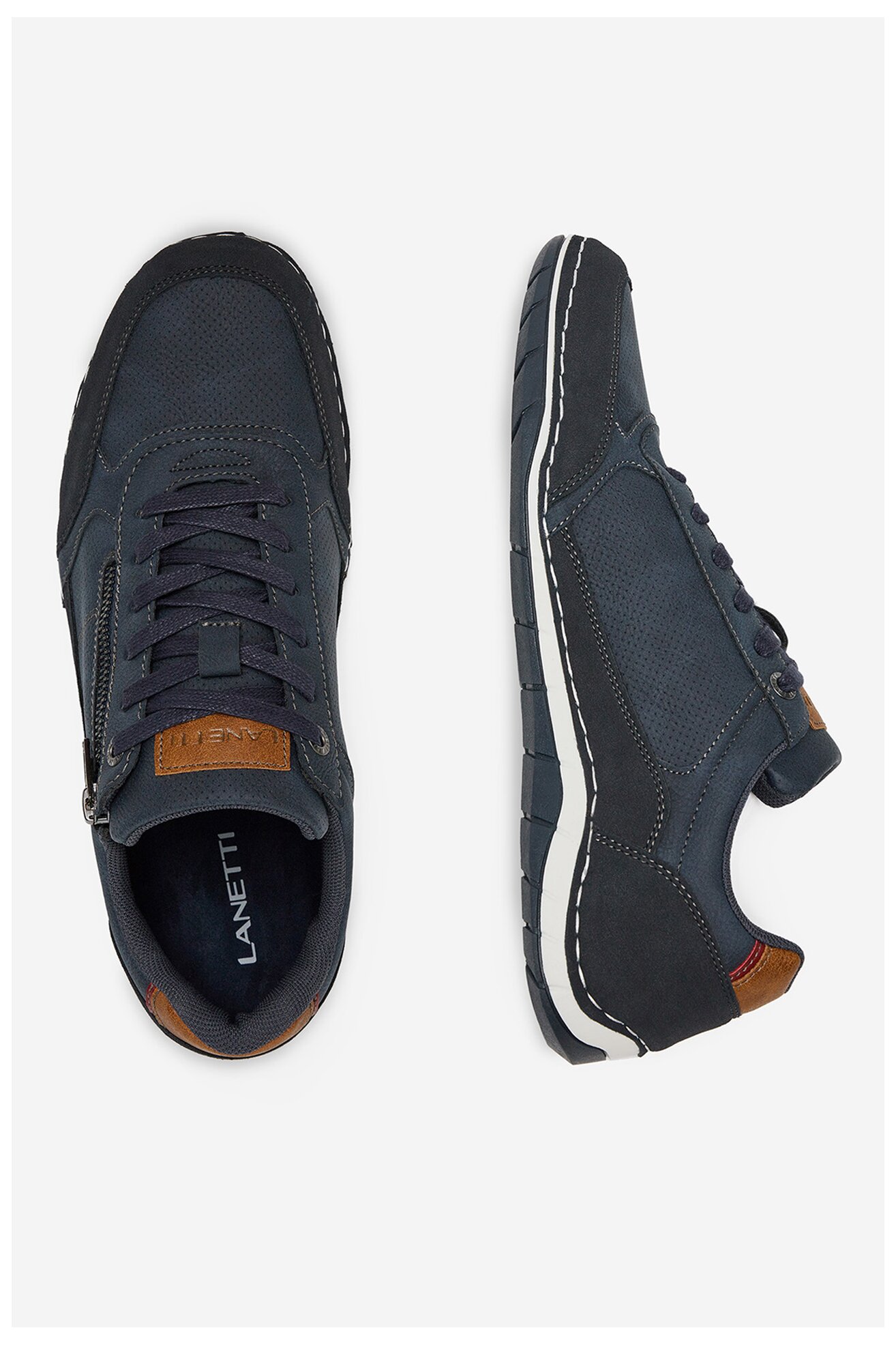 Półbuty Lanetti V5-10235 Granatowy