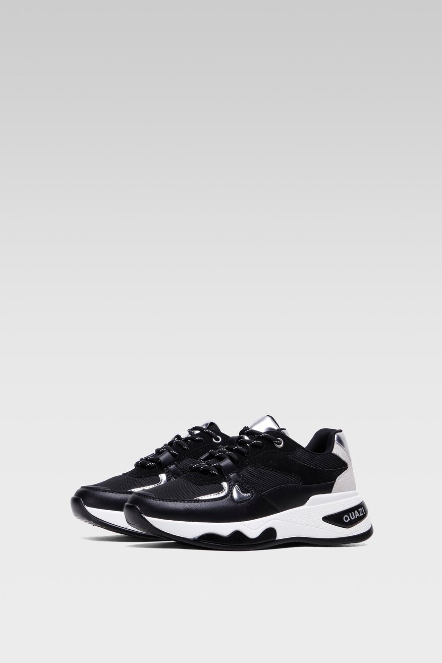 
                Quazi - Sneakersy czarne sznurowane - 5904248588144