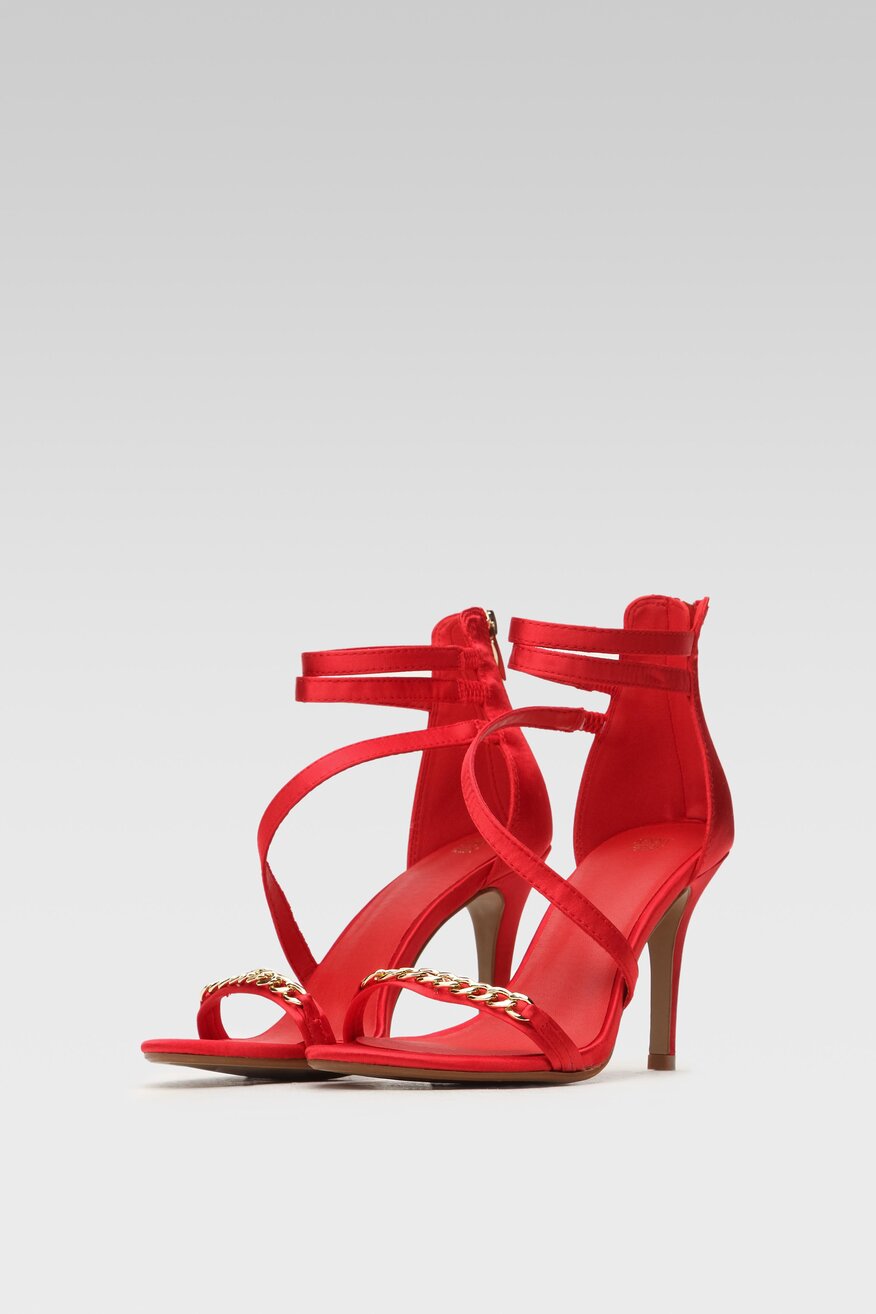 
                Jenny Fairy - Sandały z aplikacją czerwone - 5904248764517