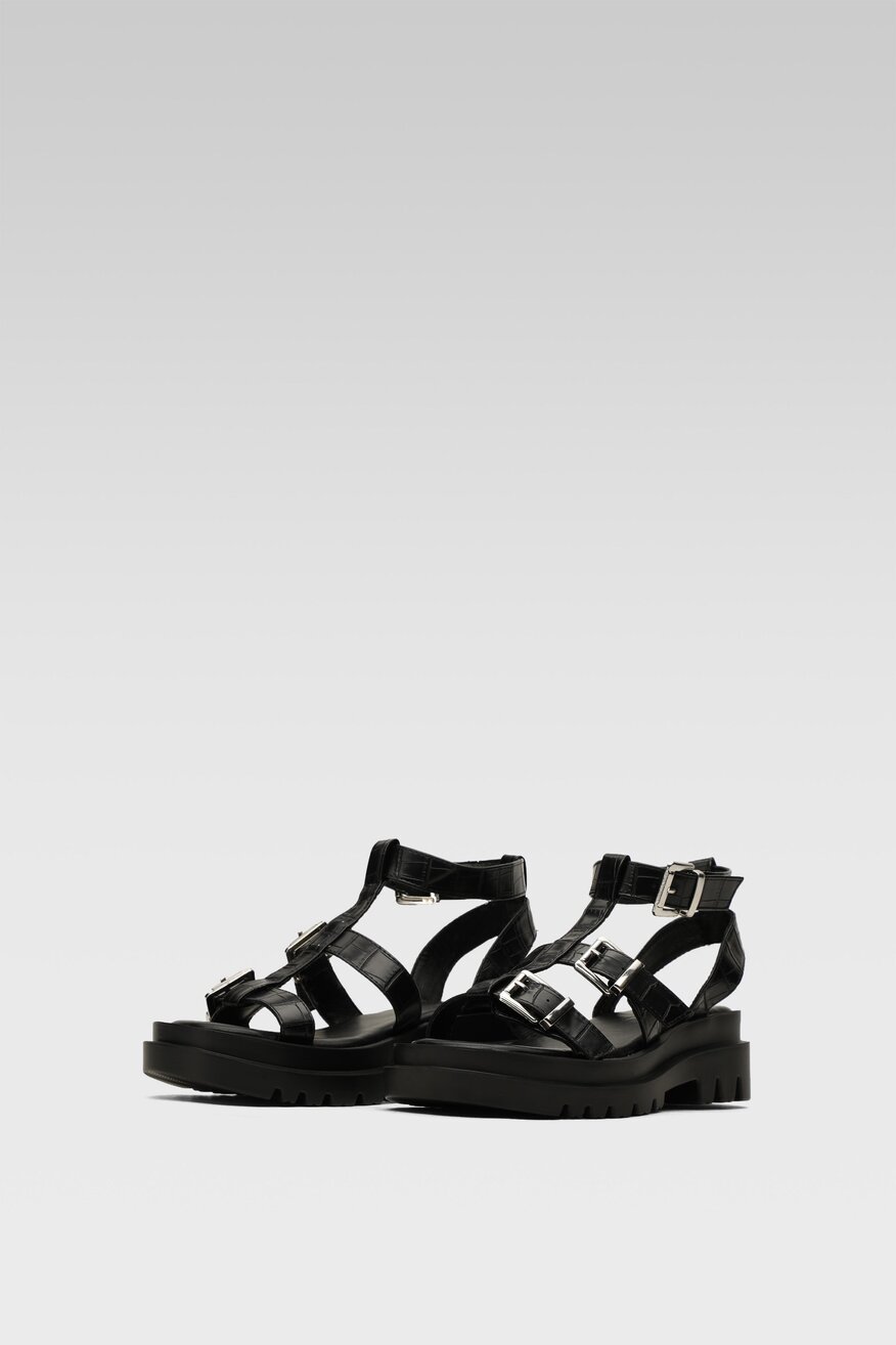 
                Jenny Fairy - Sandały ze zwierzęcym motywem czarne - 5904248750718