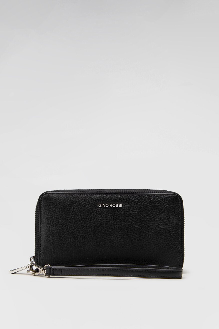 
                Gino Rossi - Duży portfel damski skórzany czarny - 5904248160432