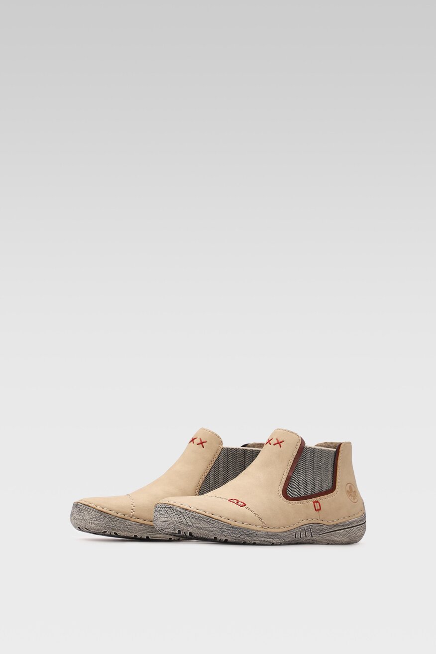 
                Rieker - Botki beżowe - 5903698872308