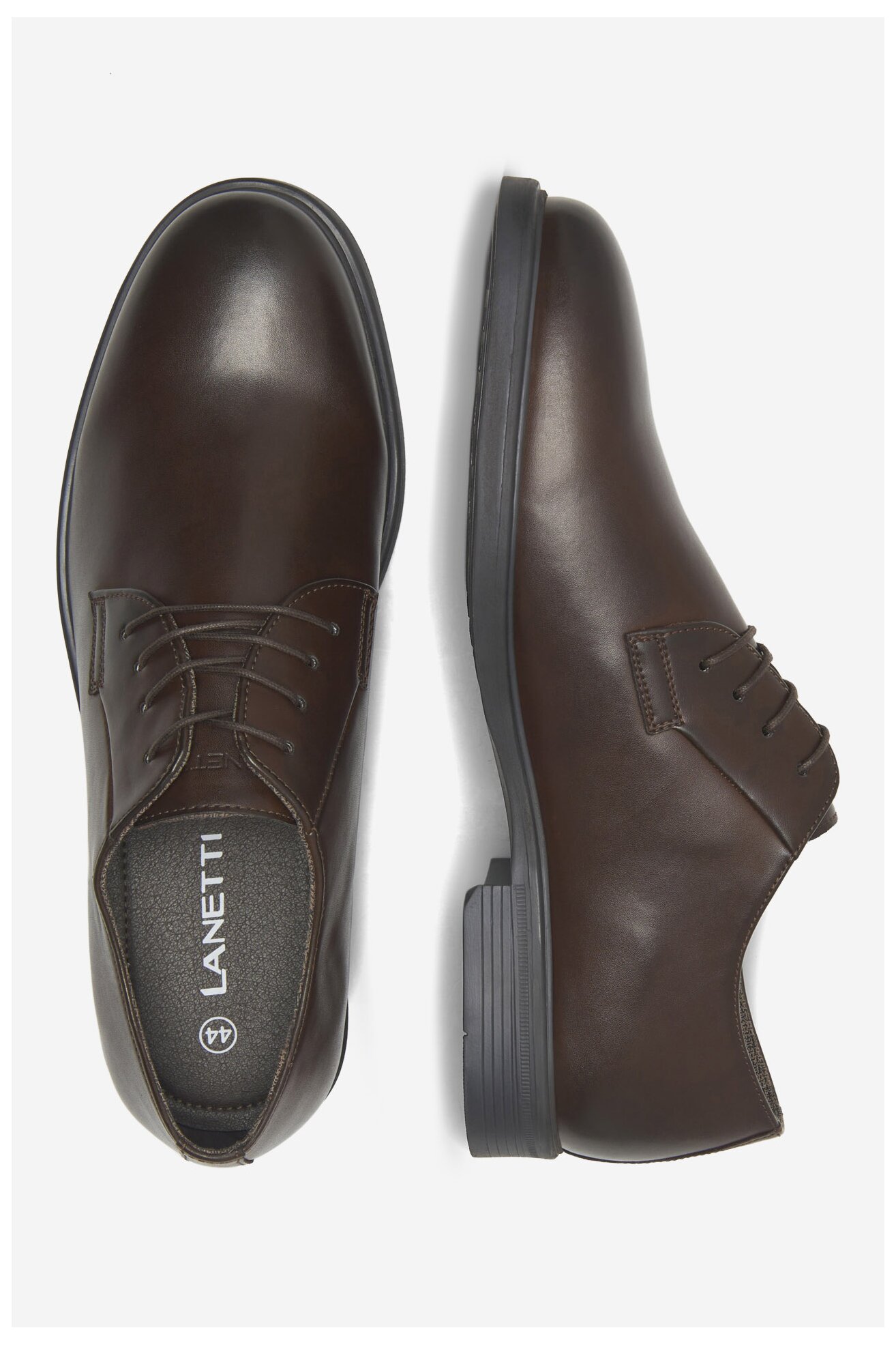 Половинки обувки Lanetti DURAIN-19S MI08 ТЪМНОКАФЯВ