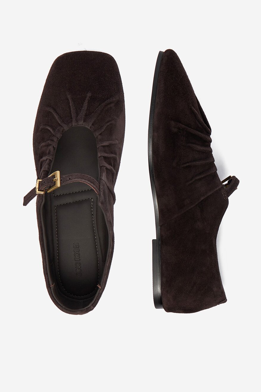 Baleriny Gino Rossi CEO-ADI-LT959S-Y2 Brązowy ciemny - 5906751324318