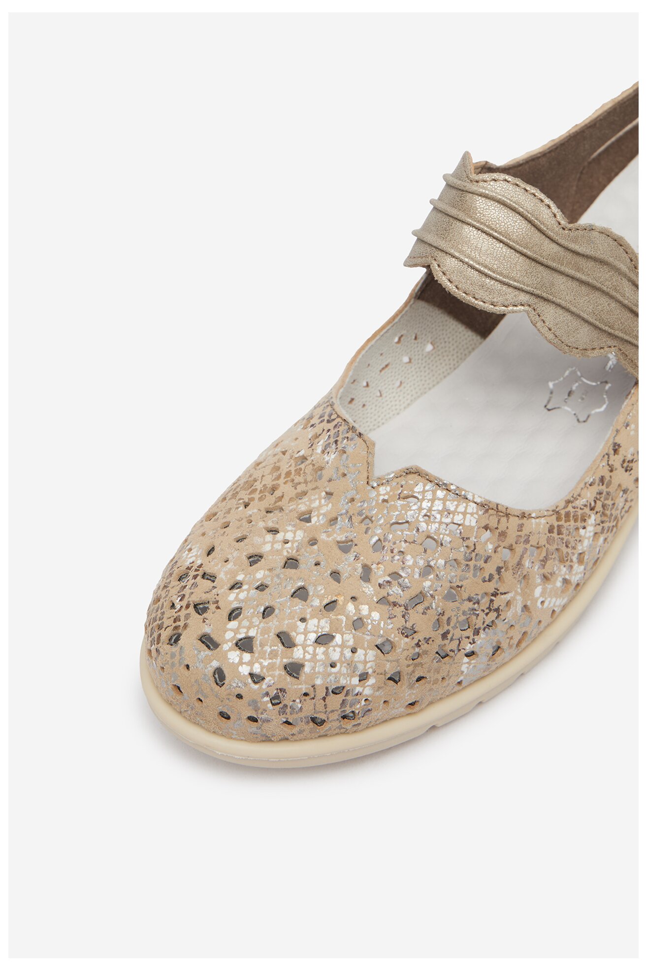 Półbuty Rieker CEO-L5359-90 Beżowy