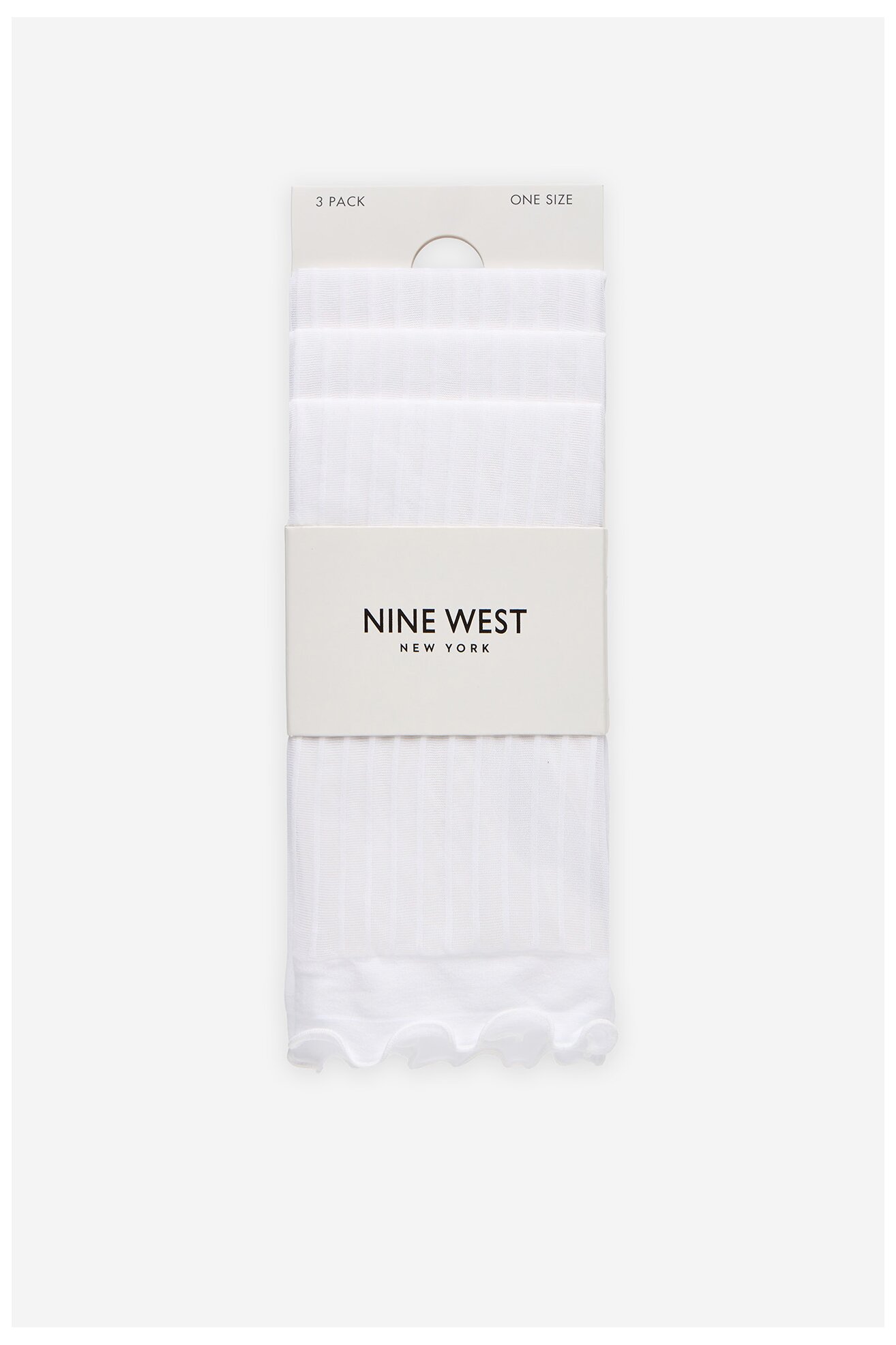 Шкарпетка NINE WEST CEO_AS_NW_01_Z_AW25 (3-PACK) БІЛИЙ