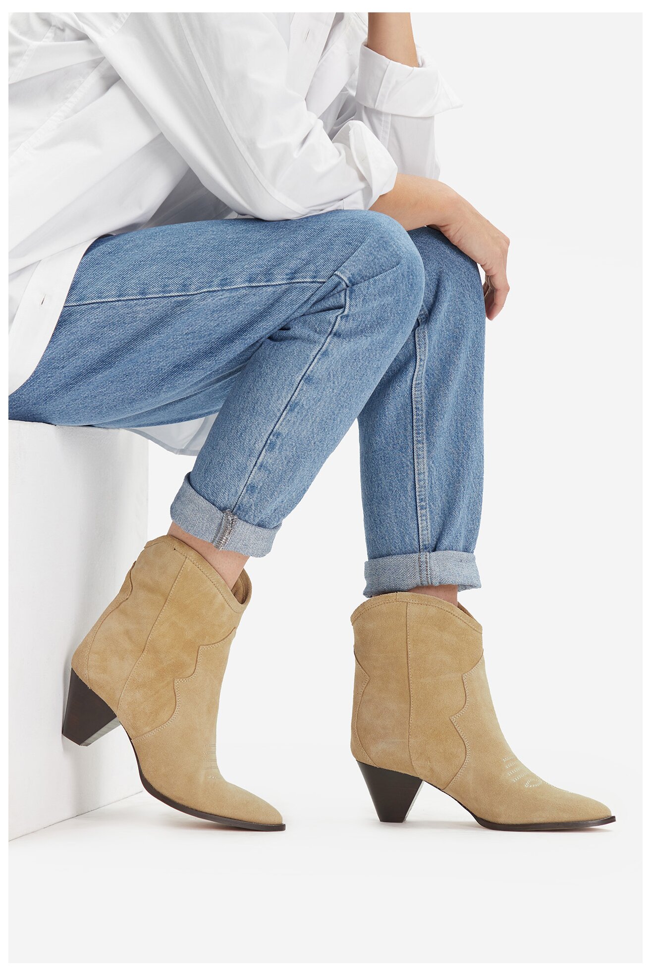 Botki Badura EO-APRIL-25FW217 Beżowy