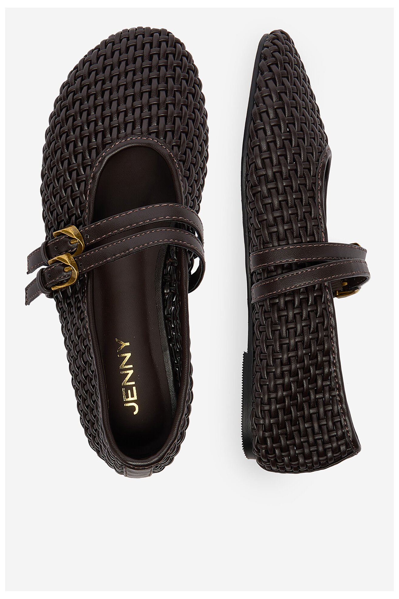 Baleriny Jenny CEO-HY8172-1 Brązowy