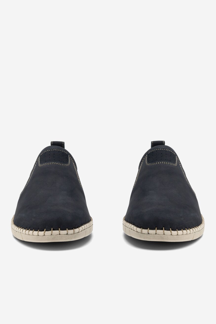 
                Sergio Bardi - Skórzane półbuty jeansowe - 5904862785196