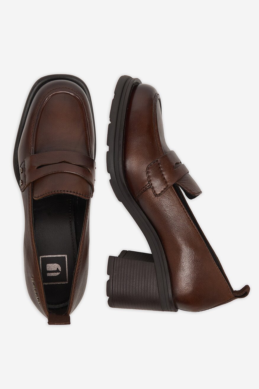 
                G-STAR RAW - Mokasyny na obcasie skórzane - 5906751957356