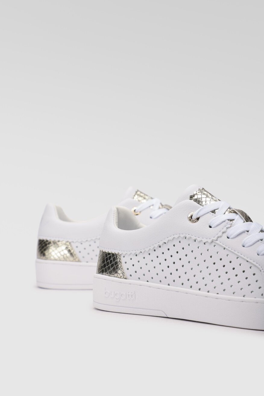 Bugatti - Półbuty pastelowe białe - 5903698251943