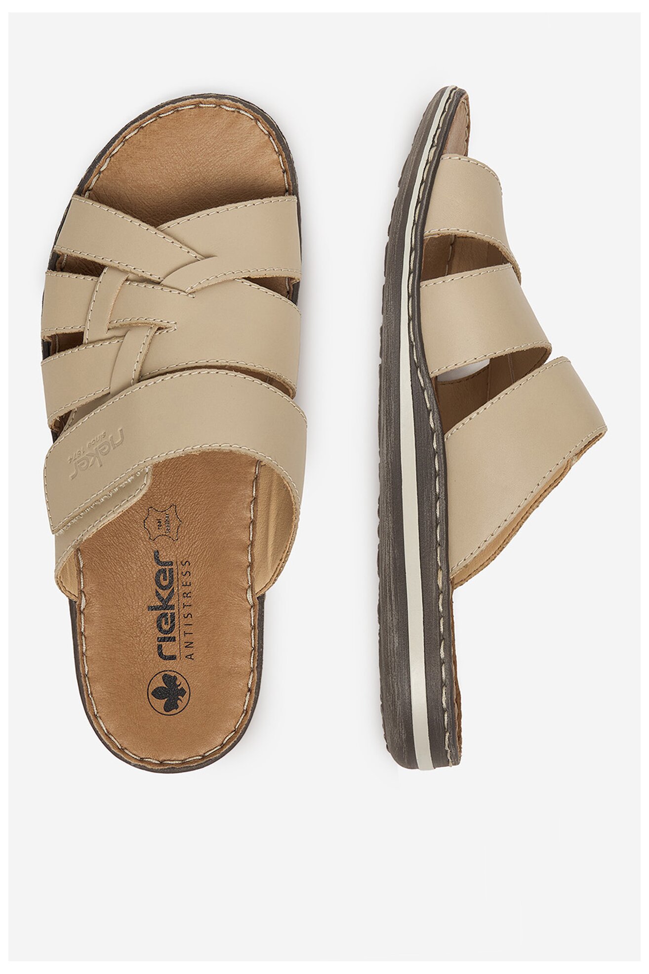 Klapki Rieker CEO-21073-60 Beżowy