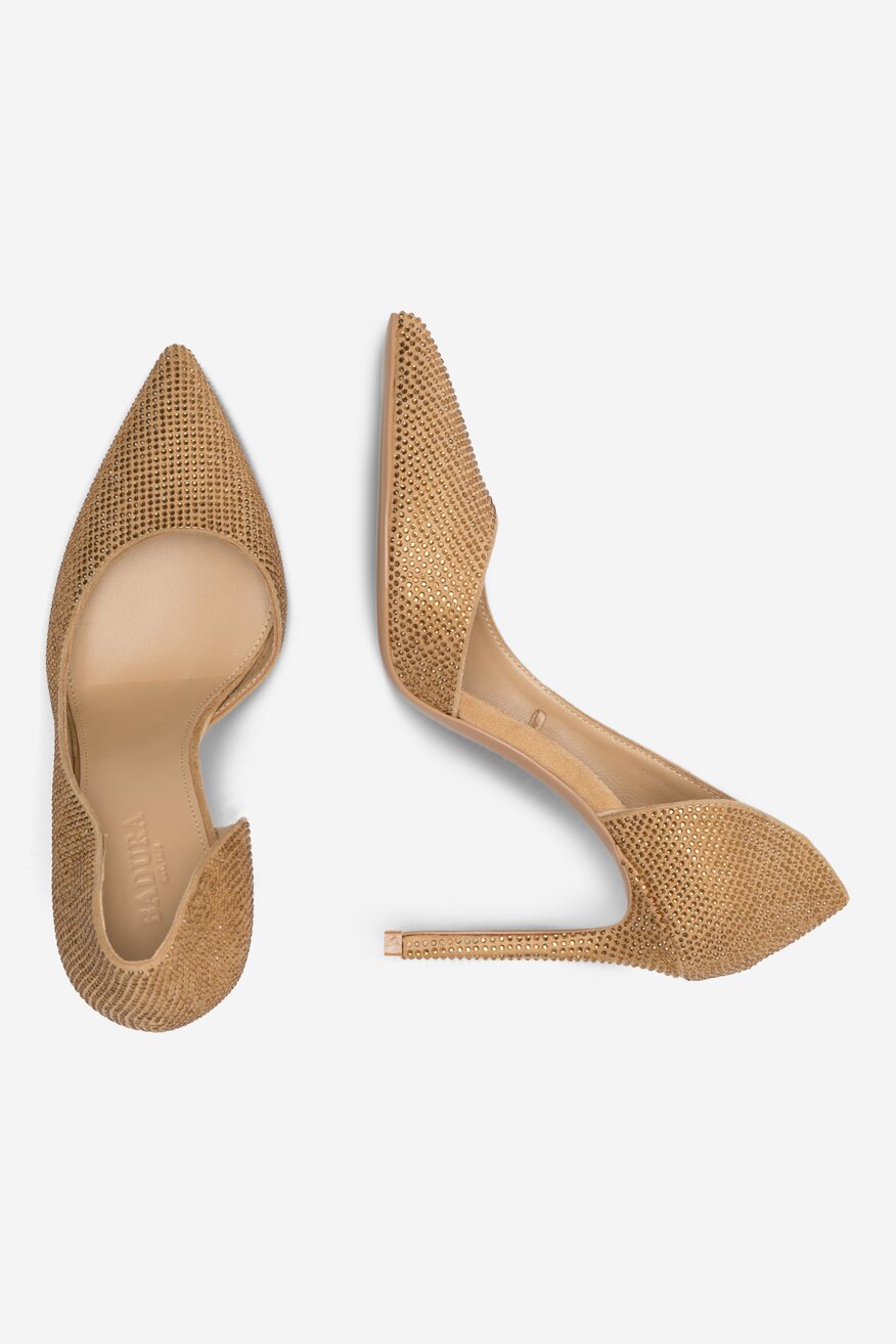 
                Badura - Czółenka skórzane na szpilce - 5905588144267