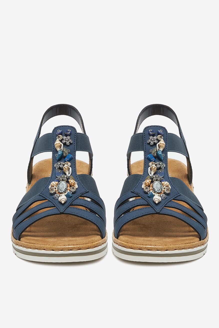 Rieker - Sandały na koturnie - 2230078396226