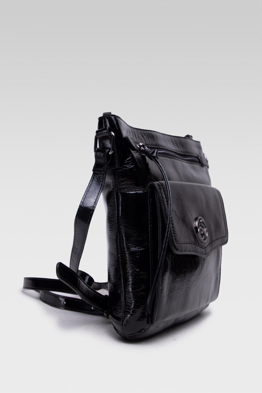 
                Lasocki - Torebka listonoszka skórzana czarna - 5904248087531