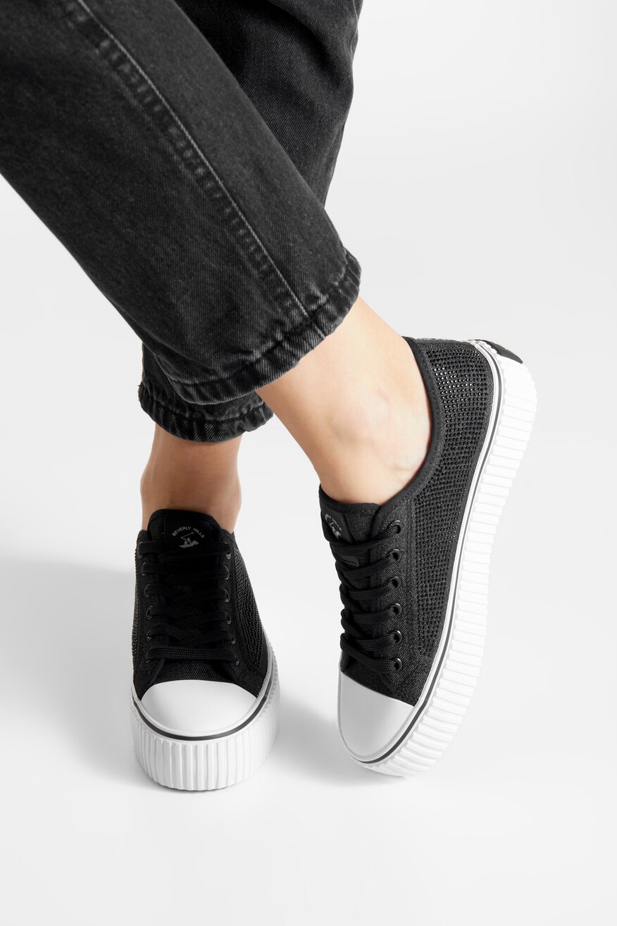 Pantofi pânză Beverly Hills Polo Club NEGRU - 5905588811244