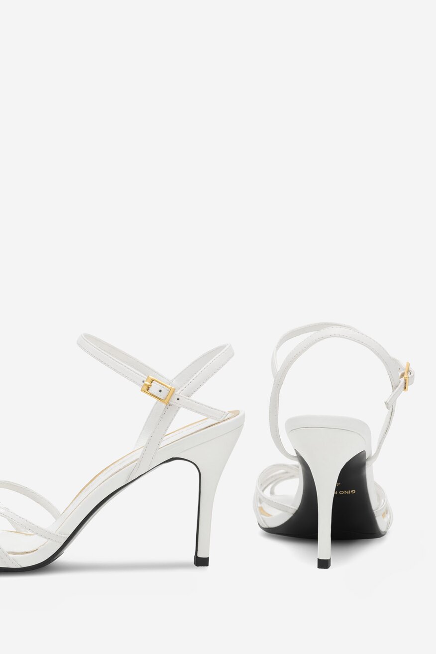 
                Gino Rossi - Sandały skórzane na szpilce - 5905588671367