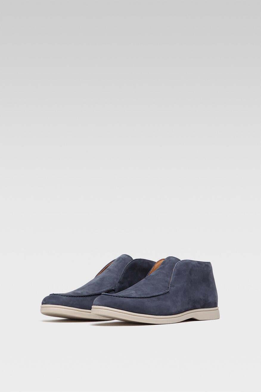 
                Gino Rossi - Skórzane botki granatowe - 5904862369877