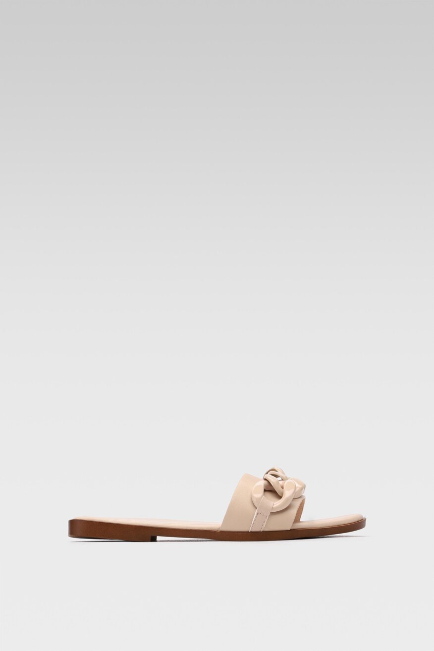 
                Jenny Fairy - Klapki z aplikacją beżowe - 5903698379432