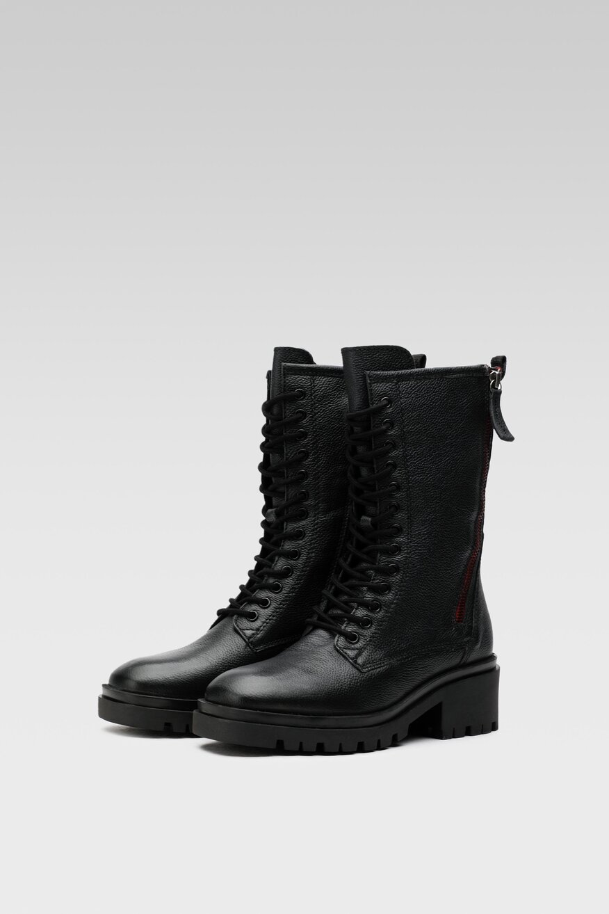 
                Lasocki - Skórzane trzewiki czarne - 5904248984809