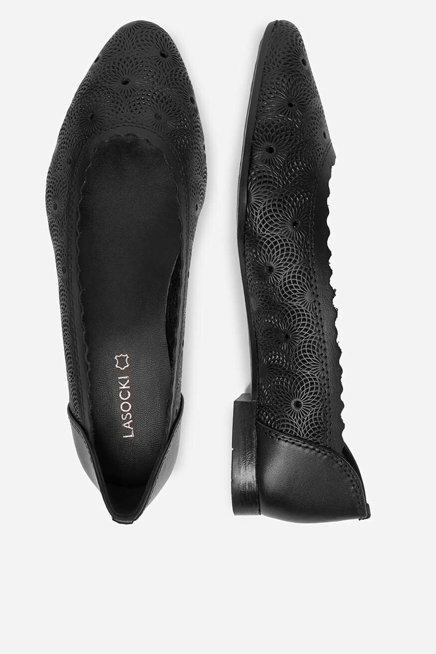 Lasocki - Baleriny skórzane - 5906751749159