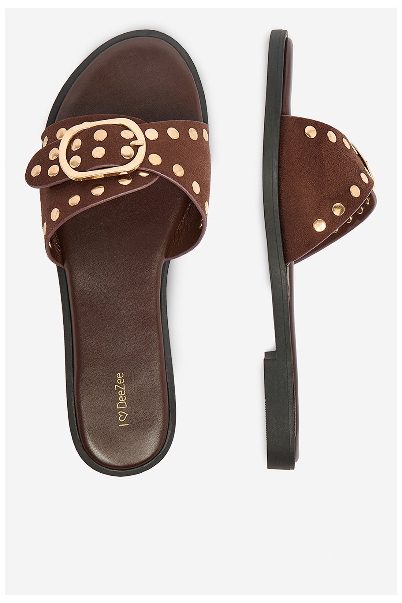 Klapki DeeZee CEO-LB-F9963-YLD Brązowy