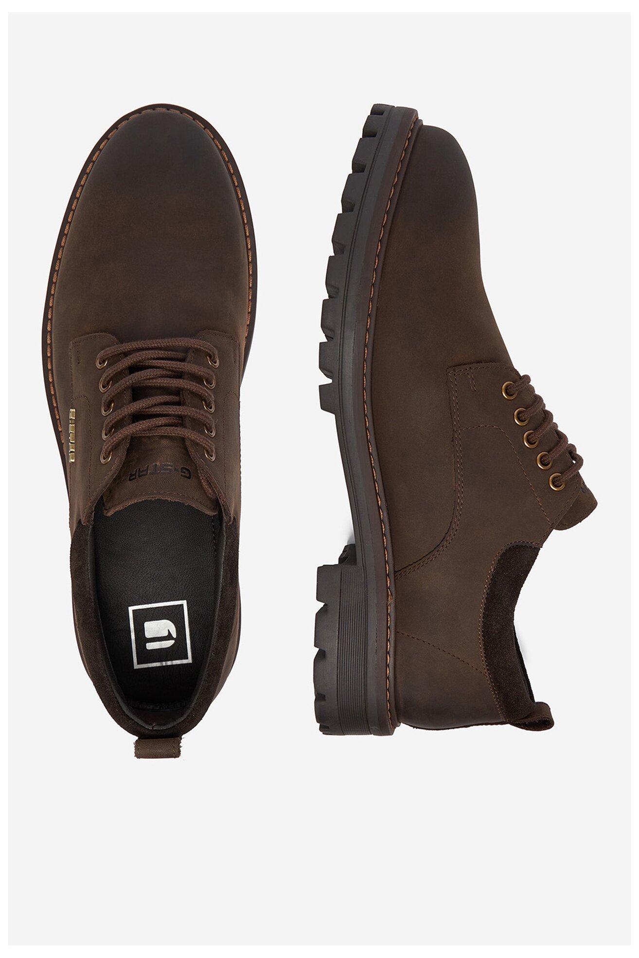 Półbuty G-STAR RAW CEO-NOLAN-10 MI24 Brązowy ciemny