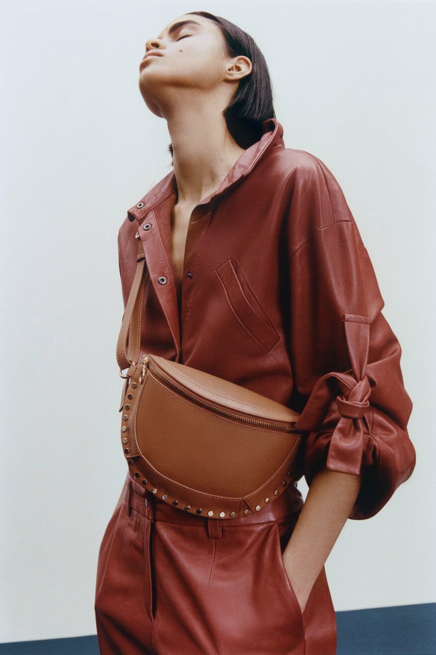 
                Badura - Skórzana torebka brązowa - 5904248533878