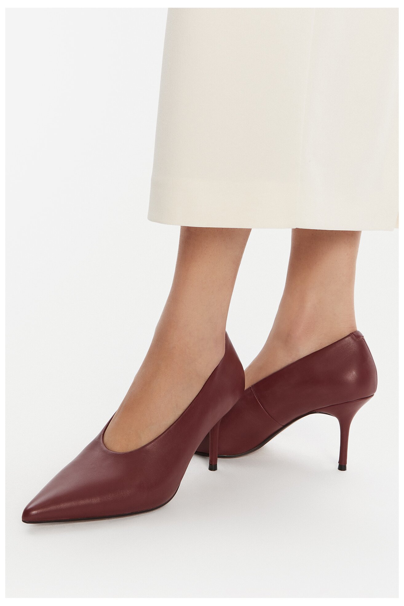 Pantofi cu toc Gino Rossi CLEO-1527-1-TB GRENA ÎNCHIS