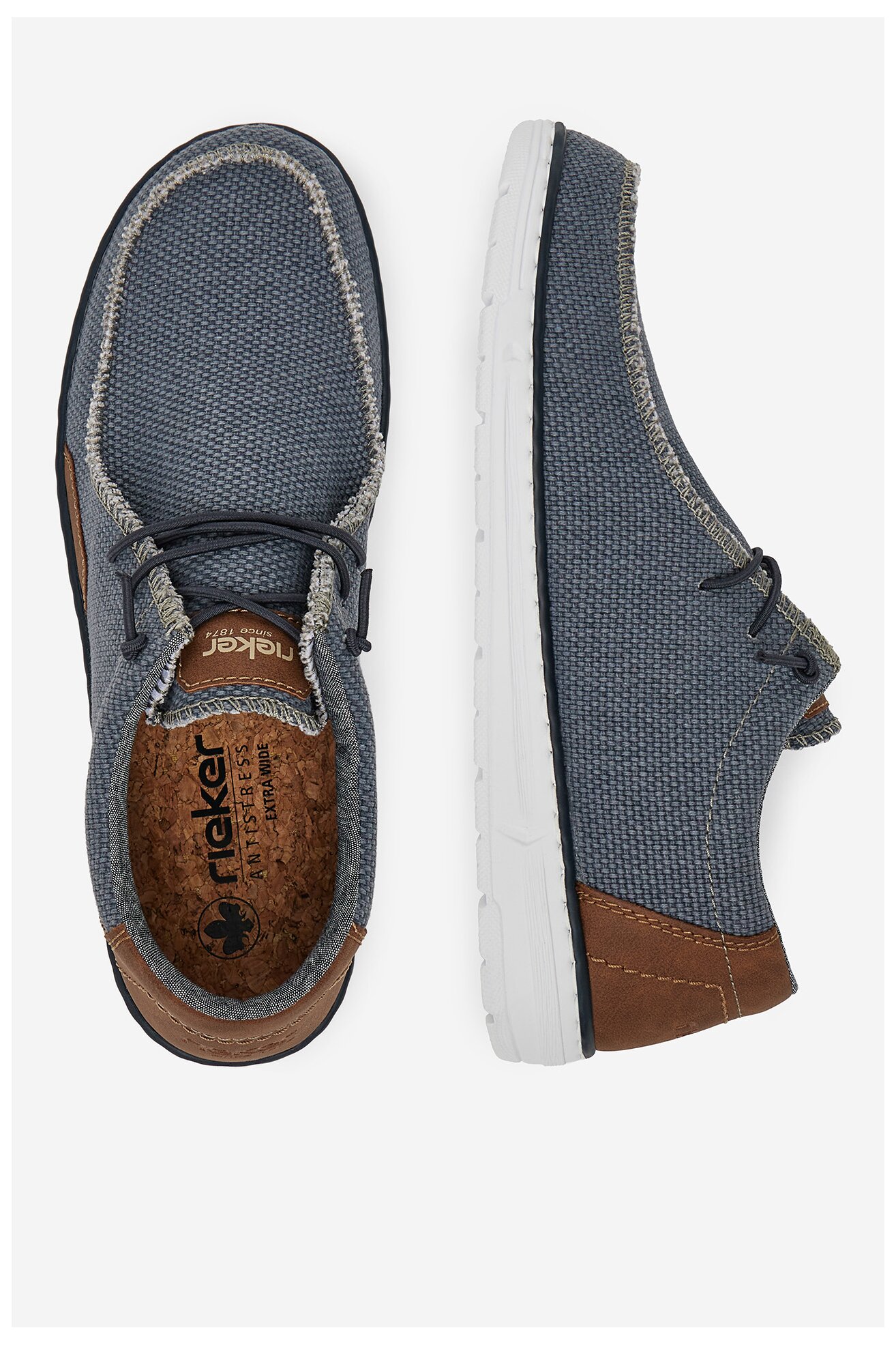 Половинки обувки Rieker 08600-12 КОБАЛТОВО СИНЬО