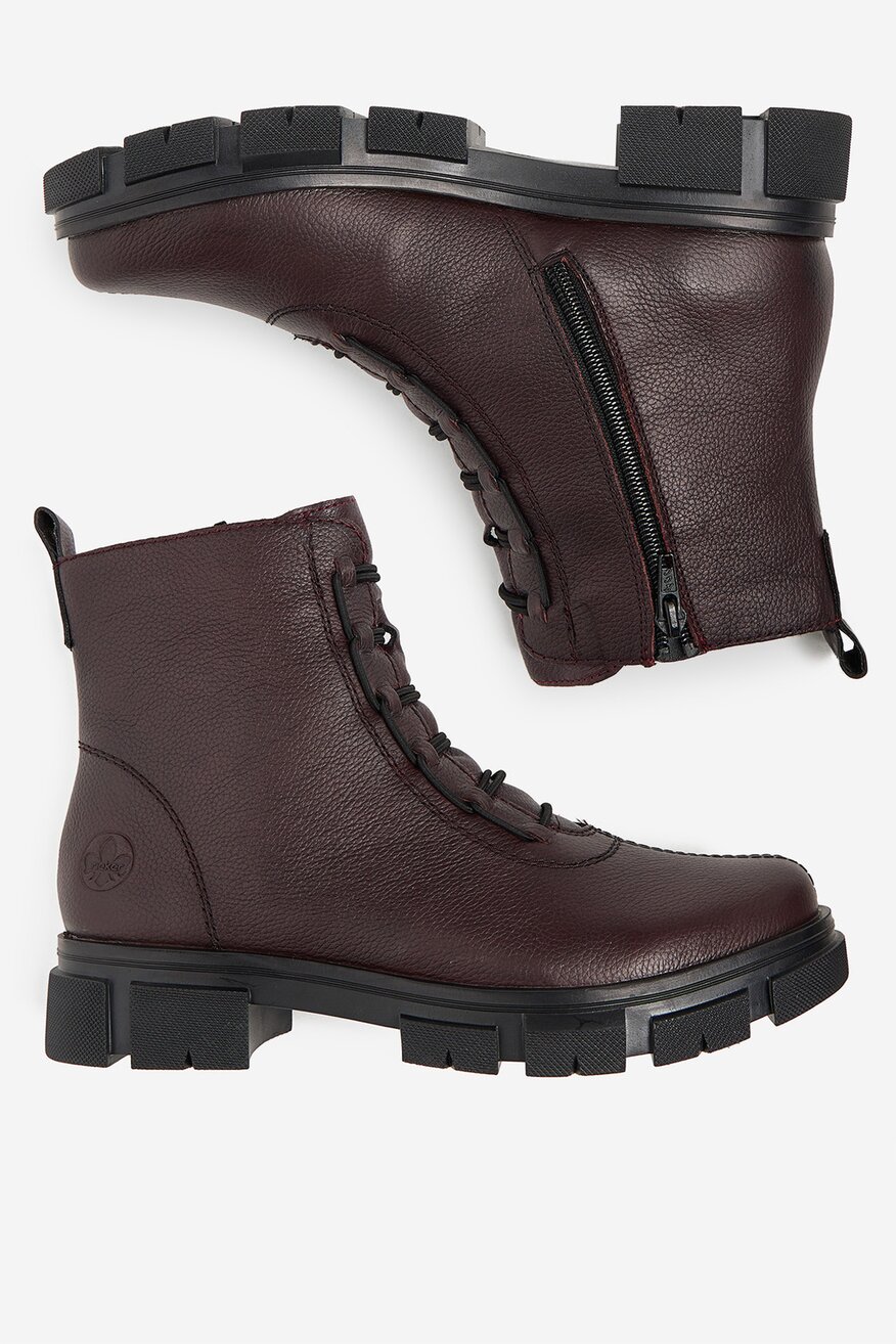 Rieker - Trzewiki skórzane ocieplane - 2230083225139