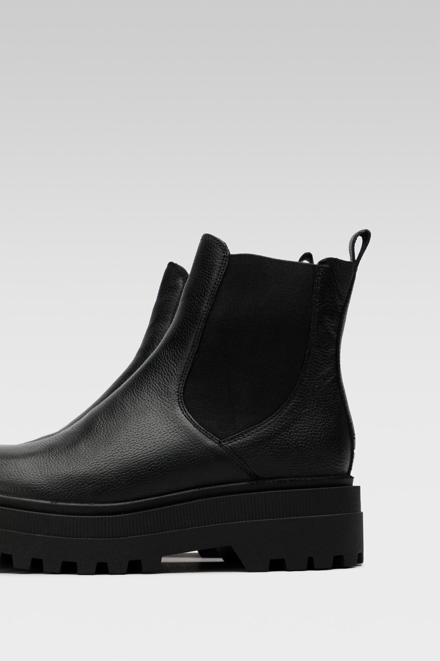 
                Lasocki - Sztyblety skórzane na platformie - 5904248877941