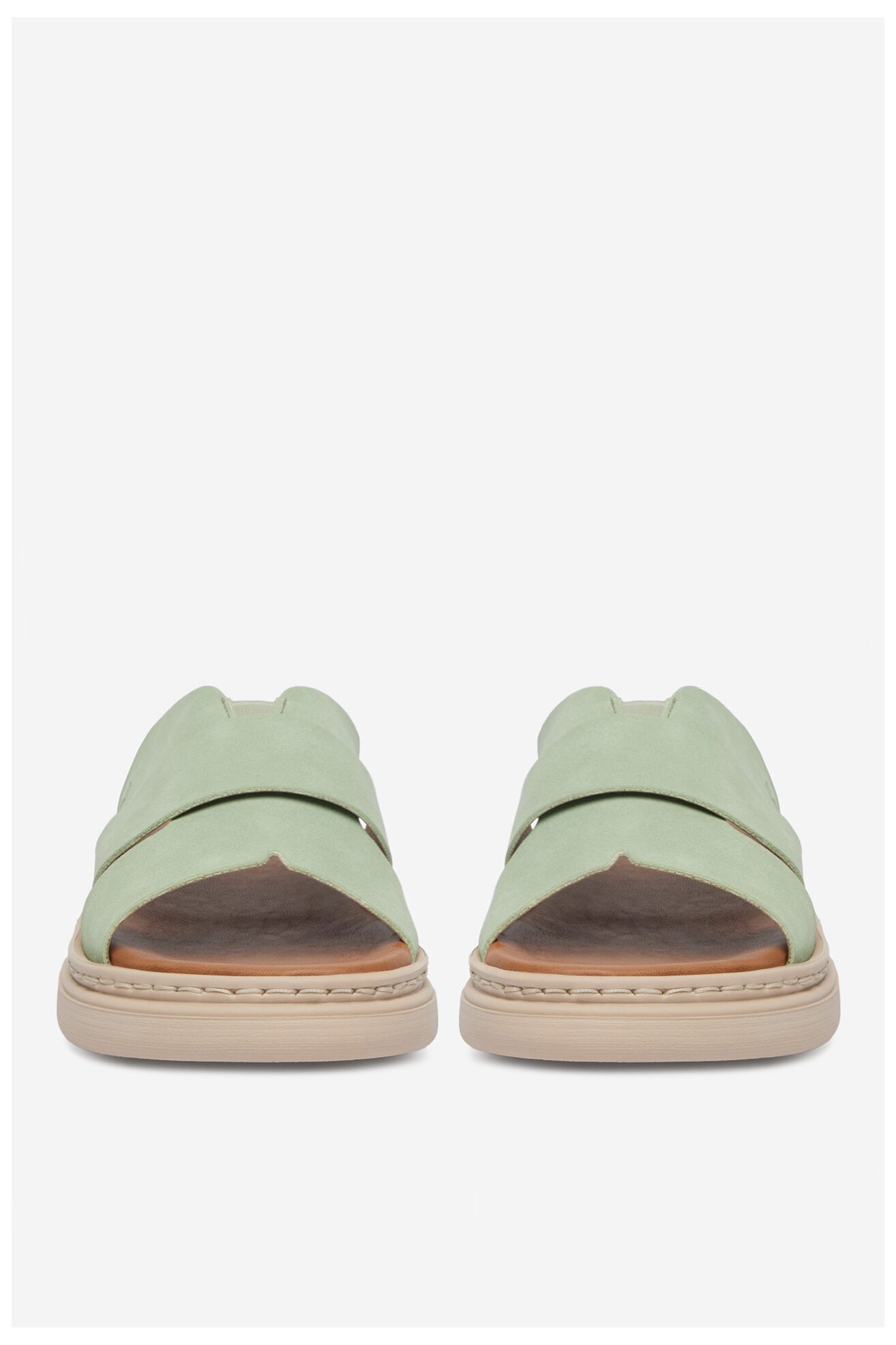 Klapki Rieker CEO-V3089-52 Oliwkowy jasny