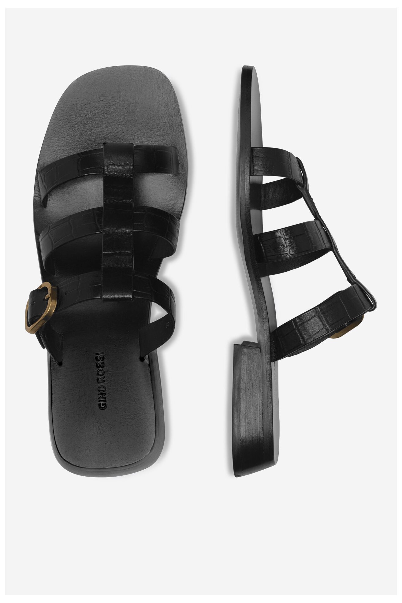 Klapki Gino Rossi MALI-112791 Czarny