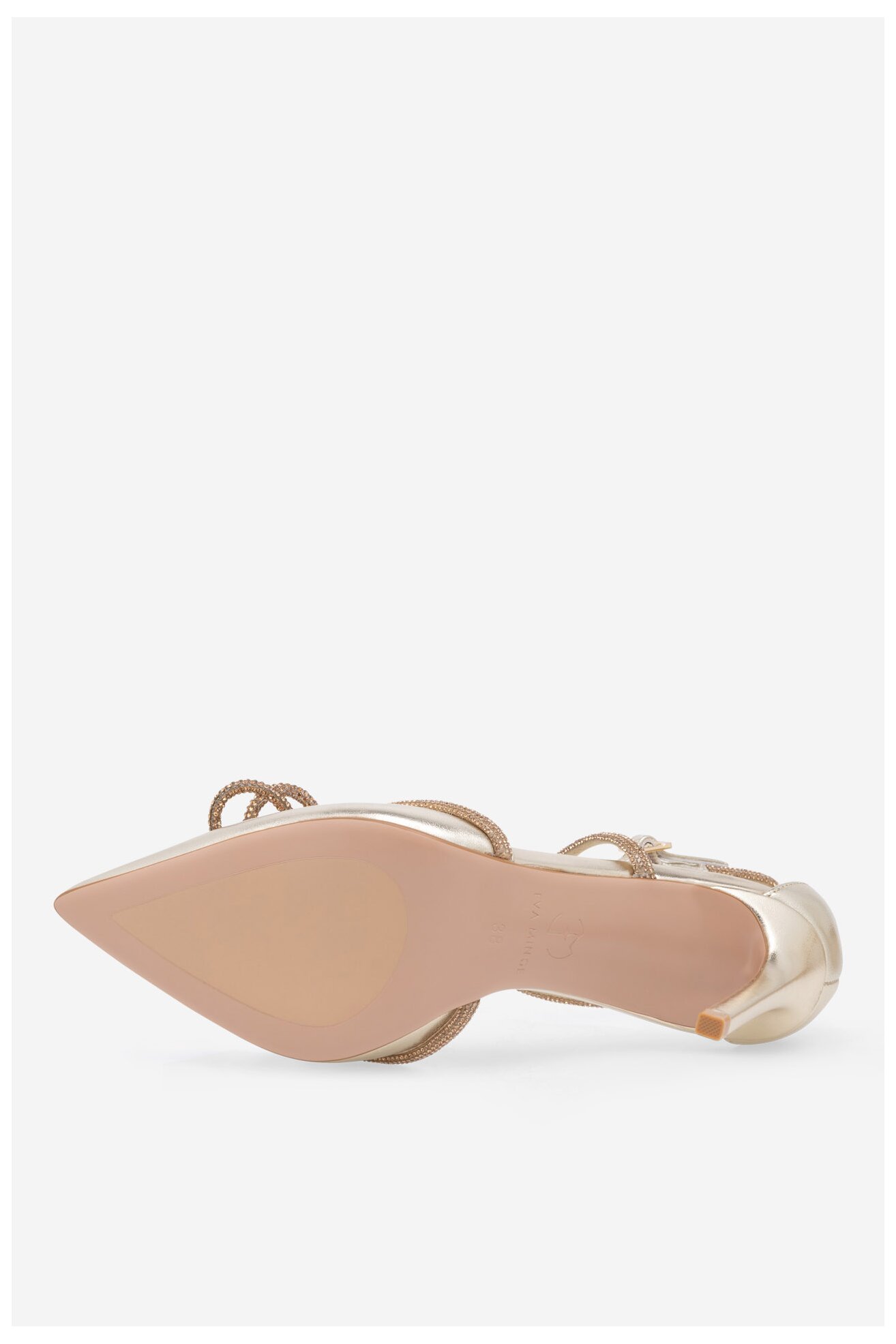 Czółenka EVA MINGE ANCONA-V325-25531 Złoty