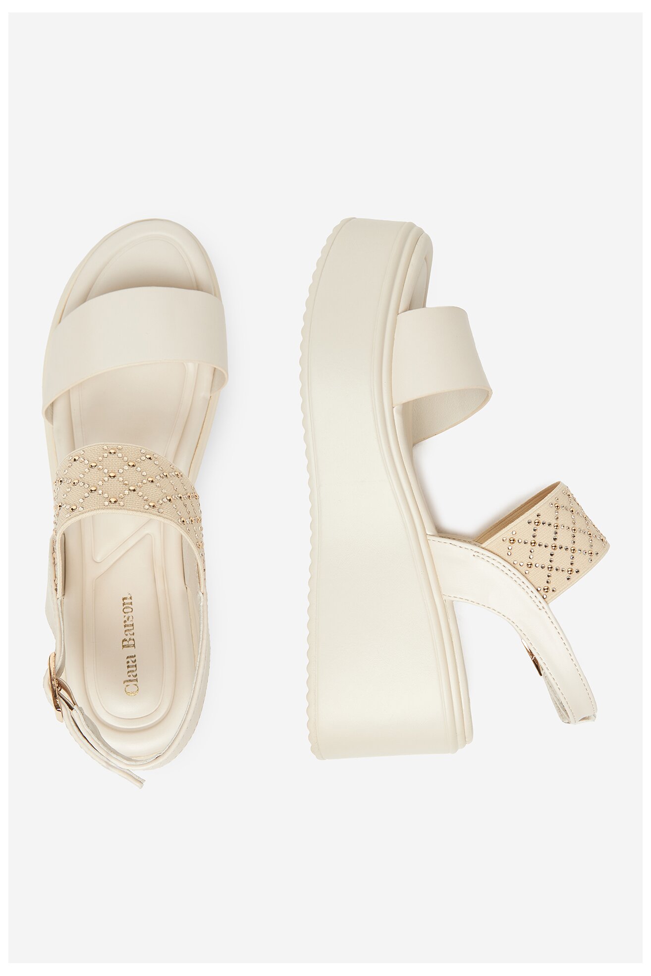 Sandały Clara Barson 3T8482-26 Kremowy