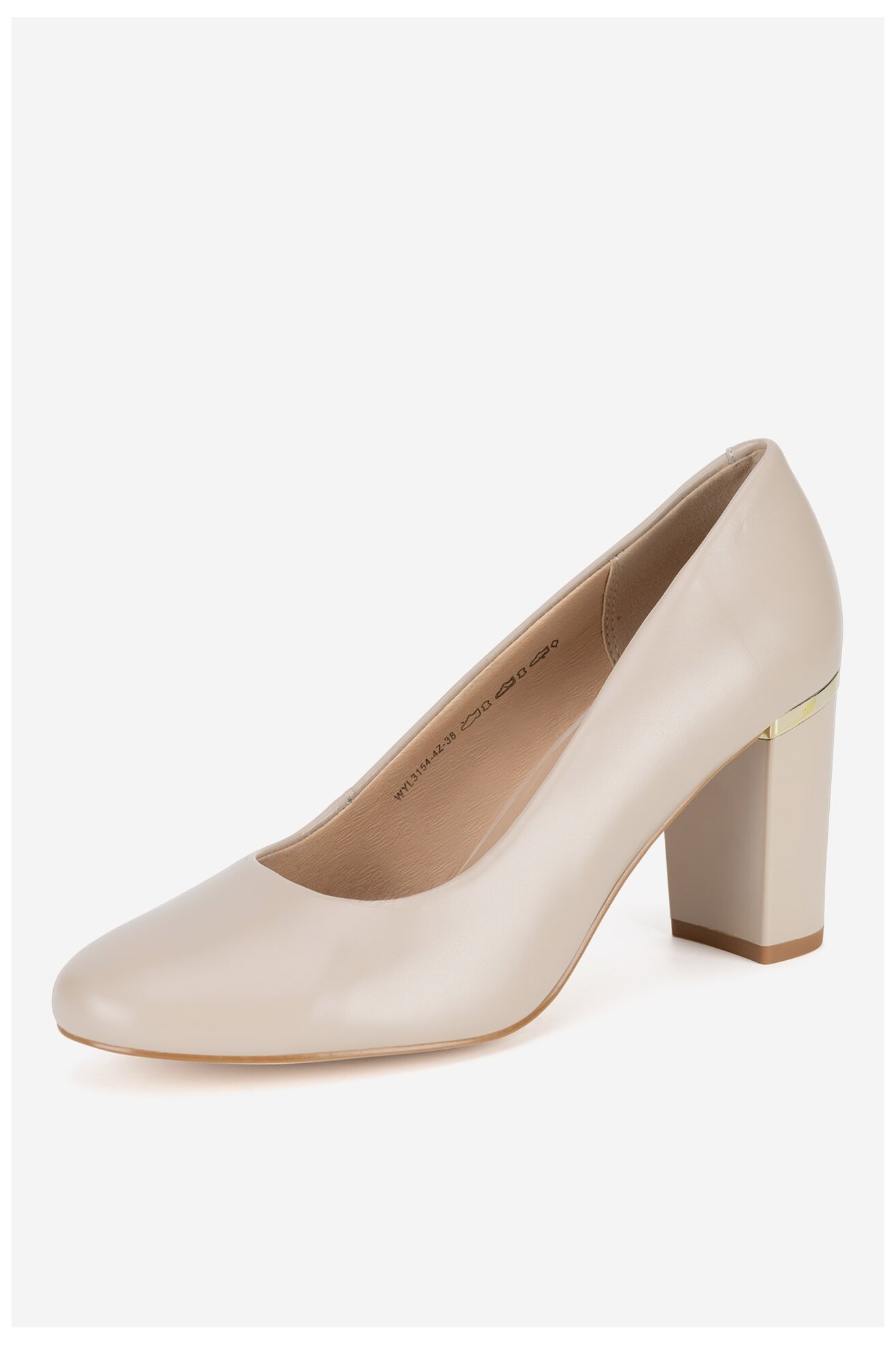 Pantofi cu toc Lasocki WYL3154-4Z BEJ DESCHIS