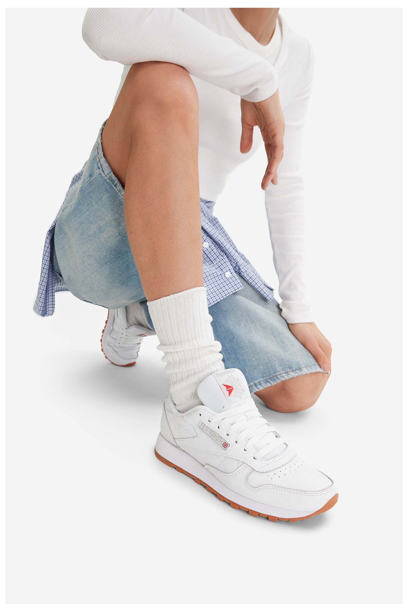 Obuwie sportowe Reebok EO-CLASSIC LEATHER 100008495 Biały