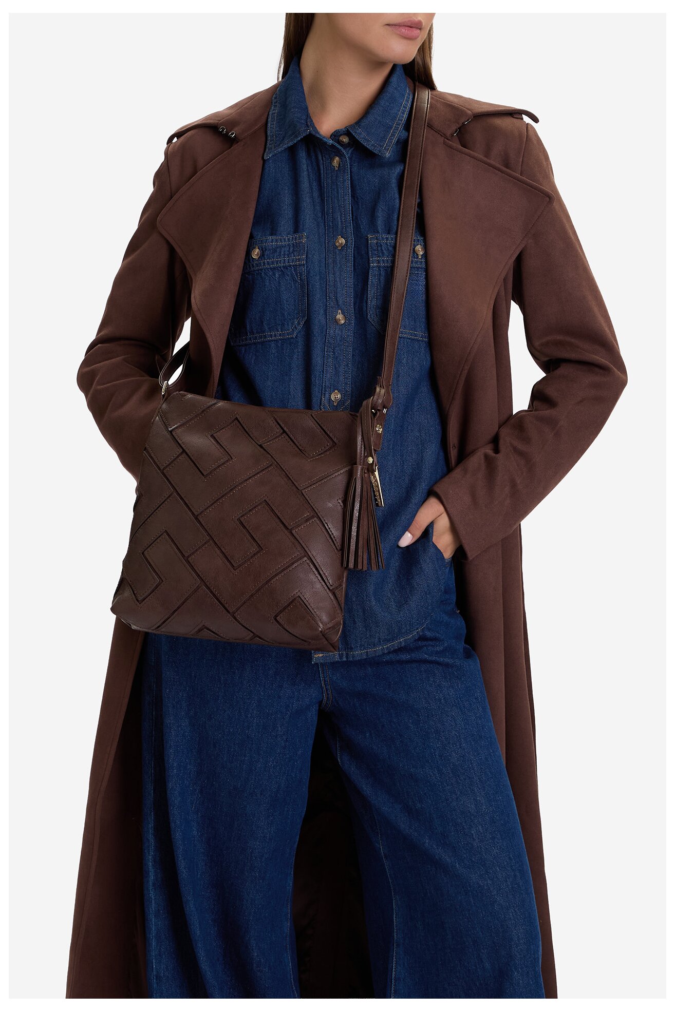 Kézitáska Lasocki C-MLP-E-024-05 BARNA