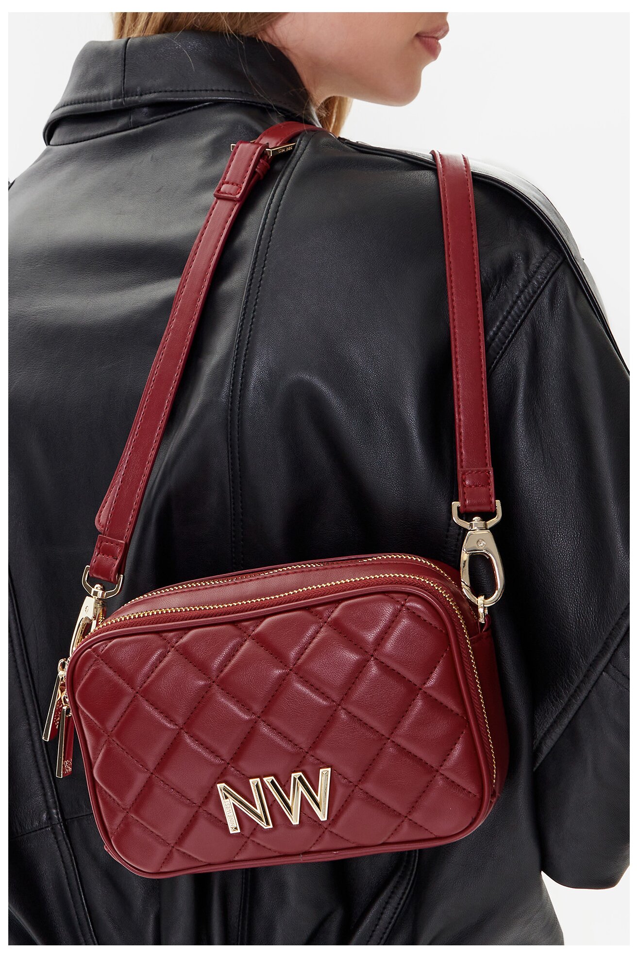 Kézitáska NINE WEST CEO-GREENWICH-GLAM-LX7669 BORDÓ