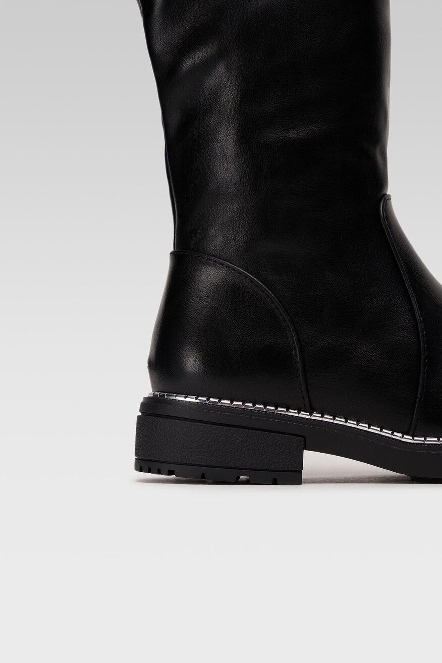 
                Nelli Blu - Kozaki czarne z suwakiem - 5903698895215