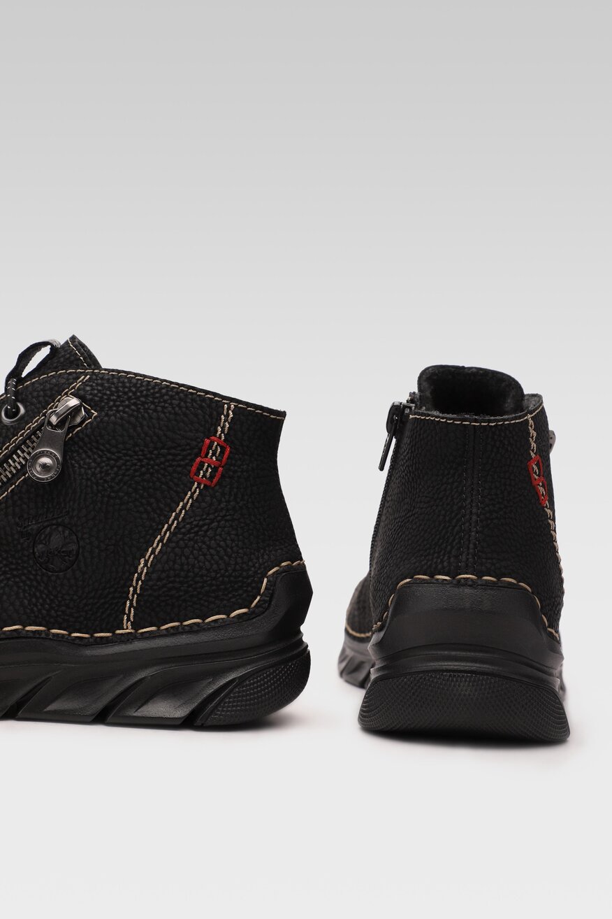 
                Rieker - Trzewiki czarne z suwakiem - 5903698872087