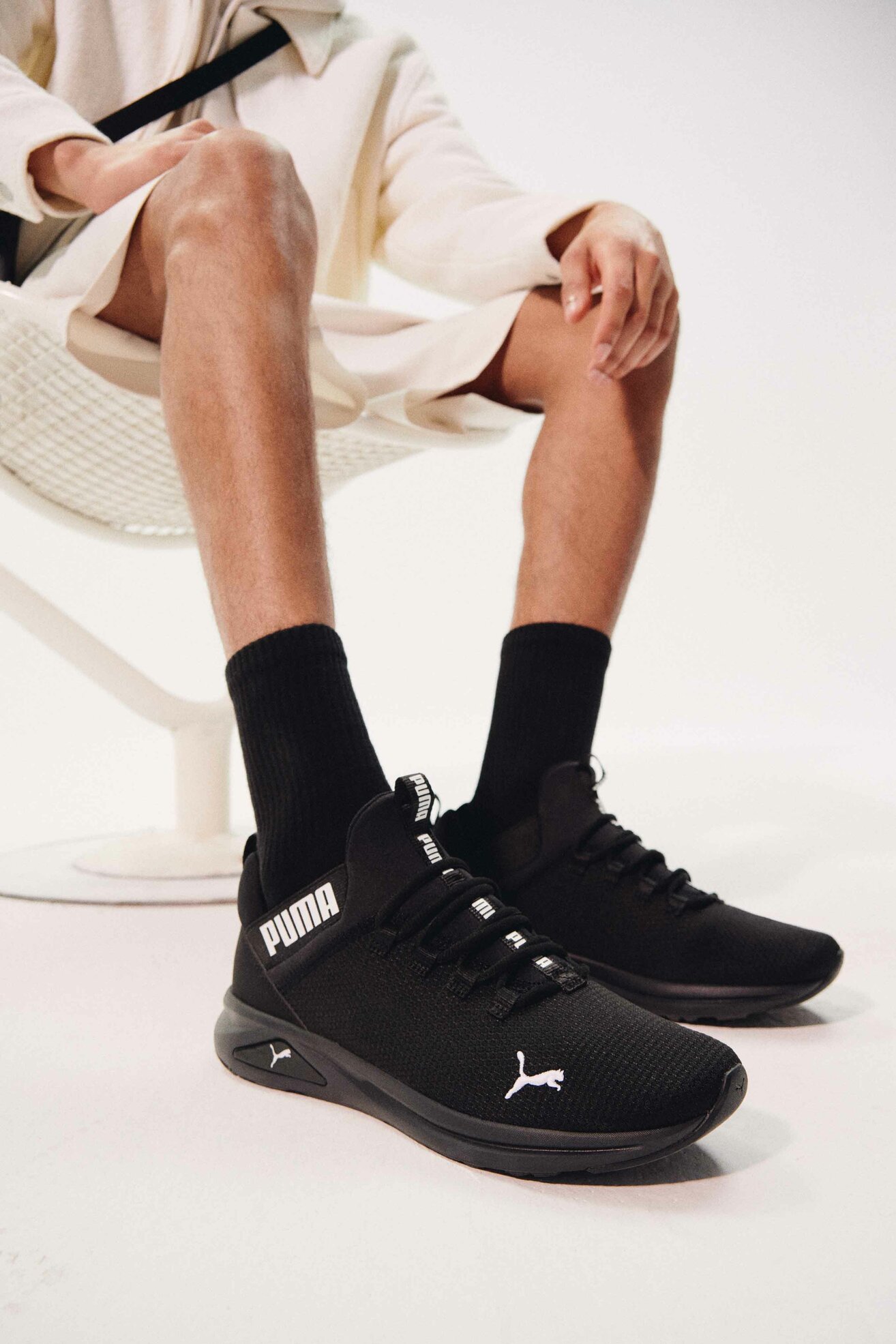 Obuwie sportowe Puma ENZO 2 CLEAN 37712601_ Czarny