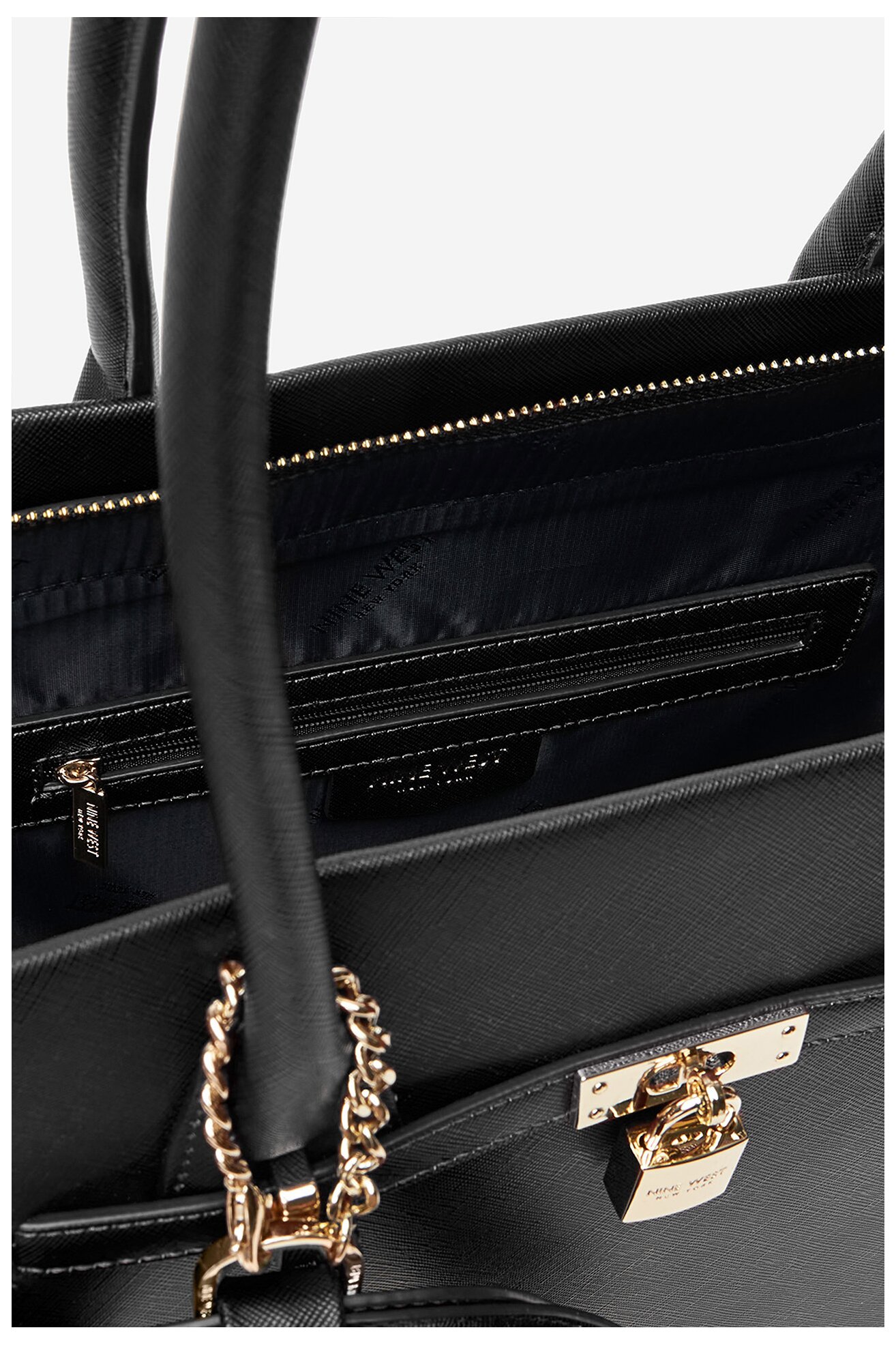 Kézitáska NINE WEST CEO-CHELSEA-CHARM-III-LX10186 FEKETE