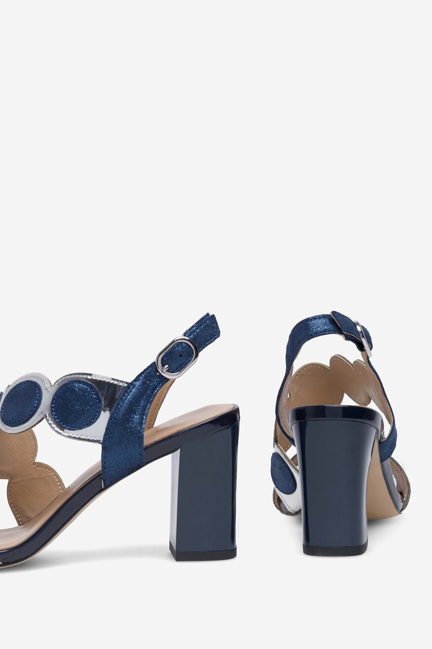 Lasocki - Sandały skórzane na słupku - 5903698595306